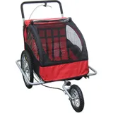 BC-ELEC 2 in 1 Kinderanhänger rot/schwarz