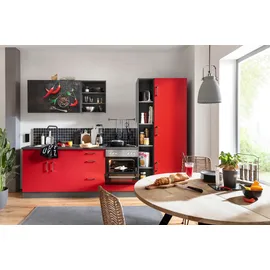 kochstation Küchenzeile KS-Paris 300 cm rot