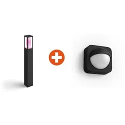 Philips Hue White & Color Ambiance Impress Wegeleuchte + Hue Outdoor Sensor