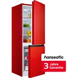 Hanseatic HKGK14349BR Kühl-Gefrierkombination (175 l, 1430 mm hoch, Rot)