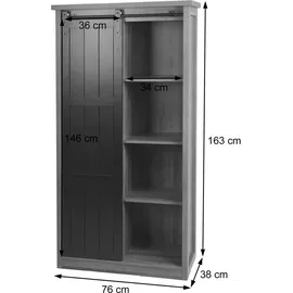 MCW Highboard 163 x 76 x 38 cm Weiß