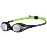 Arena Schwimmbrille arena Spider Junior Mirror black-silver-green, (1-St), maximalen Schutz vor Sonnenstrahlen bunt