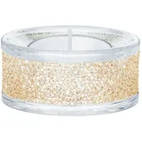 Swarovski Shimmer Teelicht aus Kristallen in der Farbe Gold, Maße: 3,15cm x 6,7cm x 6,7cm, 5428724