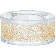 Swarovski Shimmer Teelicht aus Kristallen in der Farbe Gold, Maße: 3,15cm x 6,7cm x 6,7cm, 5428724