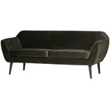 WOOOD Sofa Rocco Samt grün 187.0 cm x 75.0 cm x 82.0 cm