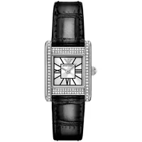 Emporio Armani Damen Analog Quarz Uhr mit Leder Armband