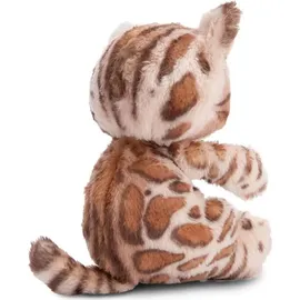 NICI 49747 - Sleeping Pets, Katze Bengal 12cm, schlafend im Körbchen (grün), Plüsch, GREEN