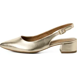 TAMARIS Damen Sling Pump mit Blockabsatz, metallic, 39 EU