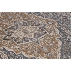 HANSE HOME Orken Teppich Orientalisch –Kurzflor Vintage Wohnzimmerteppich Weicher Orient-Teppich ÖKO-TEX Läufer für Schlafzimmer, Esszimmer, Wohnzimmer, Flur, Küche – Schwarz Braun, 80x200cm