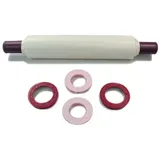 Tupperware Profi-Teigrolle Backen Bordeauxrot D06 Nudelholz Back n Roll + Ringe 38473