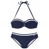 LASCANA Bügel-Bandeau-Bikini Damen Blau 38 Cup E