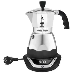 Bialetti Moka Timer - programmierbarer Espressokocher - schwarz - für 3 Tassen