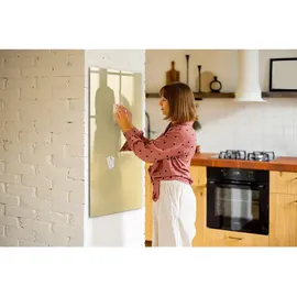 Tulup Magnettafel Memoboard aus Glas 60 x 120 cm Braun