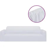 vidaXL Stretch Sofahusse 3-Sitzer Weiß Polyester-Jersey