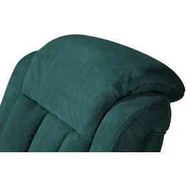 Polstermöbel Oelsa Fernsehsessel Andorra Mikrofaser 87 x 108 x 110 cm Türkis/Petrol mit Rollen