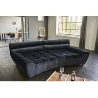 KAWOLA Big Sofa NERLA Stoff Velvet Schwarz