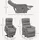 Homcom Fernsehsessel mit Aufstehhilfe Elektrisch Polyester 90 x 96 x 66 cm Grau