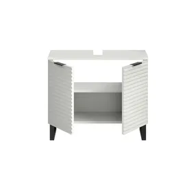 xonox.home Waschbeckenunterschrank Riff Weiß Nachbildung 59 cm x 70 cm x 34 cm