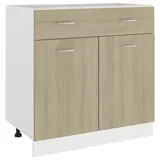 vidaXL Schubunterschrank Sonoma-Eiche 80x46x81,5 cm Holzwerkstoff Modell 1