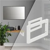 Wandkonsole | 2 Stück | Weiß | 400x150mm | Konsolenträger | Wandhalterung | Rechteckig