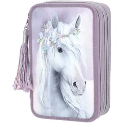 Depesche 3-Fach Federtasche Miss Melody Fantasy Horse lila