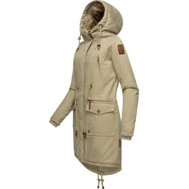 Navahoo Damen Winter Jacke Warmer Winterparka mit Kapuze Rosinchen Pebble Grey Gr. XS - XS