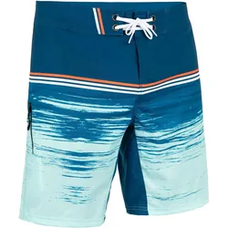 Boardshorts Surfen Herren mittellang 500 Radical petrol/türkis M