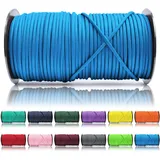 Ganzoo Paracord 550 Seil Hell-Blau 4mm Schnur Typ 3, Nylon & Polyester, ideal für Basteln von Hundeleine Halsband Armband/Camping Survival und Outdoor 100 Meter Allzweckseil 7 Innenstränge