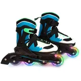 FASports Karuso Inlineskates Erwachsene 37-41, Inliner Kinder 29-34, Inliner Kinder 35-40 Mädchen/Jungen, verstellbar, 80 mm LED-Rollen, Inliner Damen/Herren, 37-41