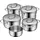WMF Mini Topf-Set 5-tlg. 2 x Bratentopf + 2 x Fleischtopf + Stielkasserolle