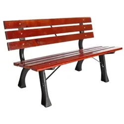 Lex XL Parkbank Tannenholz Gartenbank Sitzbank Holz Metall Balkon Terrasse 150x70cm : Natur braun