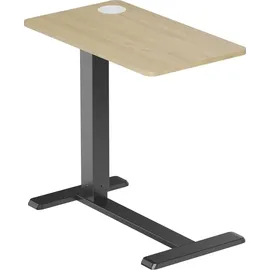 PureMounts PureMounts® Mobiler Beistell-Tisch höhenverstellbar, Höhenverstellbarkeit 64,0cm bis 99,9cm, bis zu 7kg Tragkraft, feststellbare Rollen, integrierter Getränkehalter, schwarz