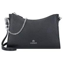 Aigner Ivy Schultertasche Leder Grau/Schwarz