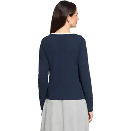 Betty Barclay Shirtjacke mit Struktur in Patch Dark Blue/Cream | Gr.: 46