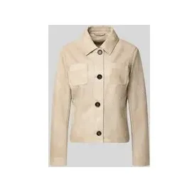 Amber & June Jacke in Leder-Optik, beige 36