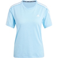 adidas Own the Run 3-Streifen, T-Shirt Damen blue blink-S