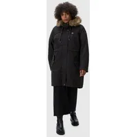 Ragwear Winterjacke RAGWEAR "Tawny" Gr. 5XL (50), blau (dark) Damen Jacken stylischer Winterparka mit großer Kapuze und Kunstfellkragen