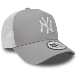 New Era Clean Trucker Cap NY Yankees Hellgrau Gray White, Size:ONE Size
