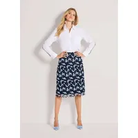 Madeleine Bleistiftrock Damen Floral Blau 48