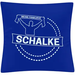 multifanshop Kissenbezug - Schalke - Meine Fankurve - Druck weiß - Kissen