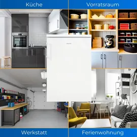 Exquisit KS16-V-H-010E Kühlschrank (133 l, 845 mm hoch, Weiß)