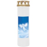 HS Candle 4er Pack Grabkerzen mit Motiv, Grablicht mit Brenndauer von ca. 7 Tage, Motiv: Engel Wolke, in vielen weiteren Varianten