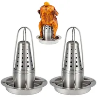 bremermann Hähnchenhalter 2er-Set onesize Edelstahl silber