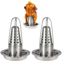 bremermann Hähnchenhalter 2er-Set onesize Edelstahl silber