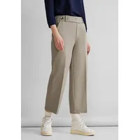 STREET ONE Damen Hose Straight und High, cool ivory,