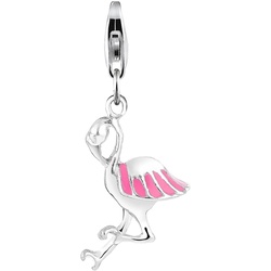 Nenalina Anhänger Flamingo Sommer Emaille 925 Silber Charms & Kettenanhänger   Damen 