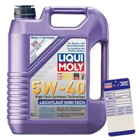 Liqui Moly 5 L Leichtlauf High Tech 5W-40 + Ölw.-Anhänger