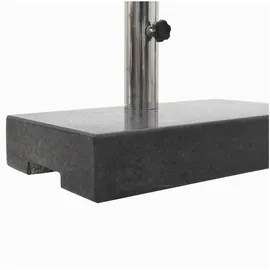 vidaXL Schirmständer Granit 25 kg Rechteckig Schwarz