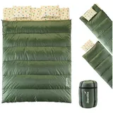 Skandika Iceland Double | trennbar, | 3 Saison - 220/190 × 150/75 cm grün No Size