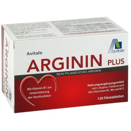 Avitale Arginin Plus Vitamin B1+B6+B12+Folsäure Filmtabl. 120 St